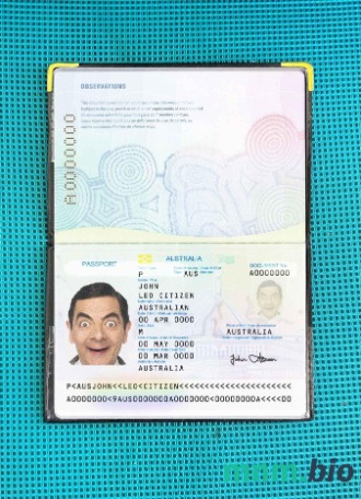 Australijski standardowy zdjęcie do paszportu pliki PSD, skan i fotografowany obraz